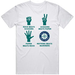 Rock Paper Scissors Nothing Beats Seattle Baseball Fan T Shirt