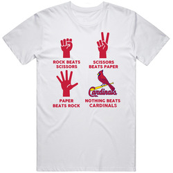 Rock Paper Scissors Nothing Beats St Louis Baseball Fan T Shirt