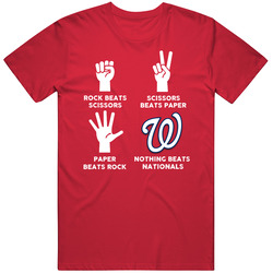 Rock Paper Scissors Nothing Beats Washington Baseball Fan T Shirt