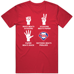 Rock Paper Scissors Nothing Beats Philadelphia Baseball Fan T Shirt