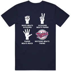 Rock Paper Scissors Nothing Beats Minnesota Baseball Fan T Shirt
