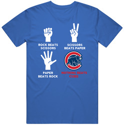 Rock Paper Scissors Nothing Beats Chicago American Baseball Fan T Shir