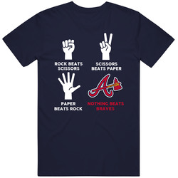 Rock Paper Scissors Nothing Beats Atlanta Baseball Fan T Shirt