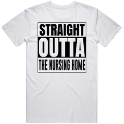 Straight Outta The Nursing Home Grandparent Sports Fan T Shirt