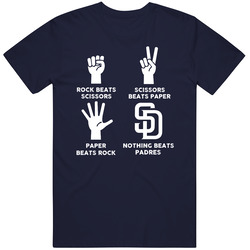 Rock Paper Scissors Nothing Beats San Diego Baseball Fan T Shirt