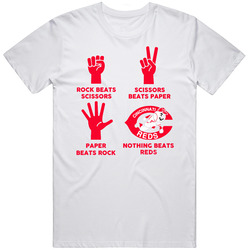 Rock Paper Scissors Nothing Beats Cincinnati Baseball Fan T Shirt