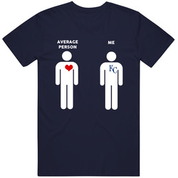 Average Person Then Me Kansas City Baseball Fan T Shirt