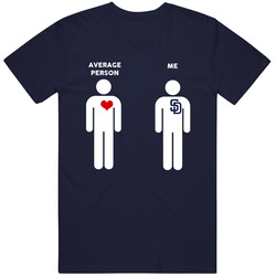 Average Person Then Me San Diego Baseball Fan T Shirt