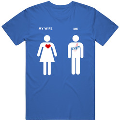 My Wife Then Me Los Angeles American Baseball Fan T Shirt