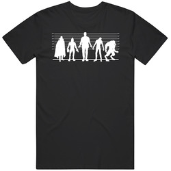 Monsters Universe Police Criminal Line-up Universal Movie T Shirt Monsters Universe Police Criminal Line-up Universal Movie T Shirt