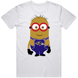Baltimore Football Minion Fan Team Color Game Day T Shirt