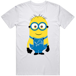 Detroit Football Minion Fan Team Color Game Day T Shirt
