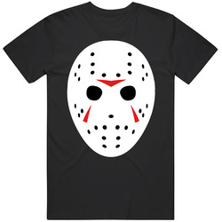 Jason Voorhees Mask Face Horror Movie Villain Halloween T Shirt