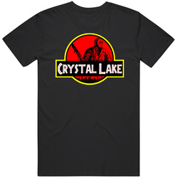Camp Crystal Lake Jurassic Park Logo Parody Friday The 13th Jason Hall