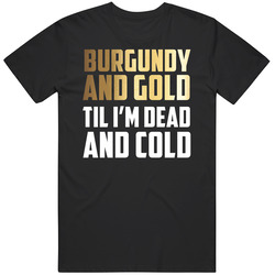 Burgundy And Gold T Shirt
