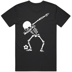 Skellington Dabbing Playing Soccer Halloween T Shirt