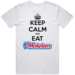 Keep Calm And Eat 3 Musketeers Chocolate Bar T Shirt