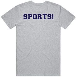 Sports! Blue And White T Shirt