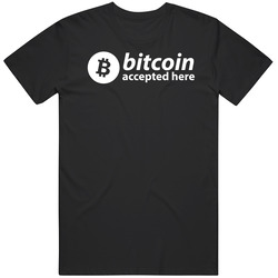 Bitcoin Accepted Here Btc Nerdy Funny T Shirt