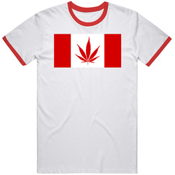 Canadian Flag Pot Lead Weed T Shirt