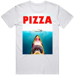 Jaws Pizza Parody T Shirt