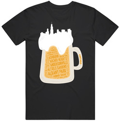 Chicago Illinois Neighborhoods Beer Typography T Shirt Chicago Illinois Neighborhoods Beer Typography T Shirt