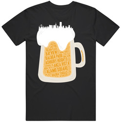 San Francisco California Neighborhoods Beer Typography T Shirt San Francisco California Neighborhoods Beer Typography T Shirt