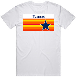 Houston Baseball Tacos Parody Funny T Shirt