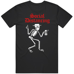 Social Distancing Distortion Rock Band Coronavirus Covid-19 Logo Parod