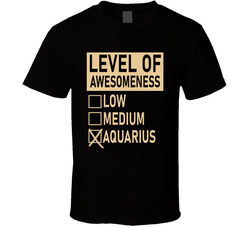 Level Of Awesome Low Medium Aquarius Zodiac Sign T Shirt Level Of Awesome Low Medium Aquarius Zodiac Sign T Shirt