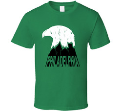 Philadelphia Eagle Head Cityscape T Shirt