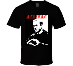Alexei Navalny Heart Hands Scarface Style Supporter T Shirt Alexei Navalny Heart Hands Scarface Style Supporter T Shirt