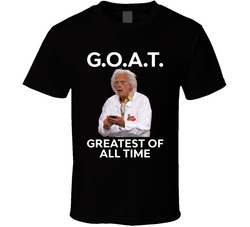 Emmett Doc Brown Goat Greatest Of All Time Fan T Shirt