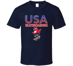 Team Usa Skateboarding Paris 2024 Sports T Shirt
