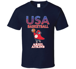 Ariel Atkins Team Usa Basketball Paris 2024 Fan T Shirt