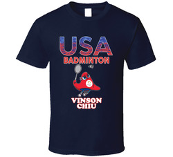 Vinson Chiu Team Usa Badminton Paris 2024 Fan T Shirt