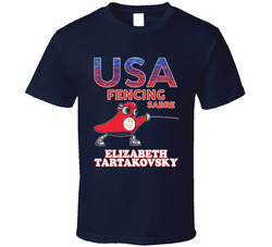 Elizabeth Tartakovsky Team Usa Fencing Sabre Paris 2024 Sports T Shirt