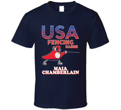 Maia Chamberlain Team Usa Fencing Sabre Paris 2024 Sports T Shirt