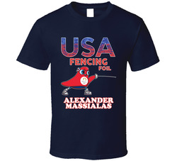 Alexander Massialas Team Usa Fencing Foil Paris 2024 Sports T Shirt