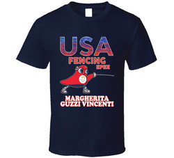 Margherita Guzzi Vincenti Team Usa Fencing Epee Paris 2024 Sports T Sh