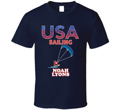 Noah Lyons Team Usa Sailing Paris 2024 Sports T Shirt