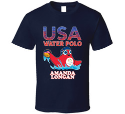 Amanda Longan Team Usa Water Polo Paris 2024 Sports T Shirt