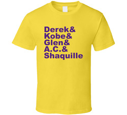 Derek Fisher & Kobe Bryant & Glen Rice & Ac Green & Sh