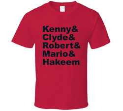 Kenny Smith & Clyde Drexler & Robert Horry & Mario Elie &a