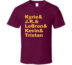 Kyrie Irving & Jr Smith & Lebron James & Kevin Love & 