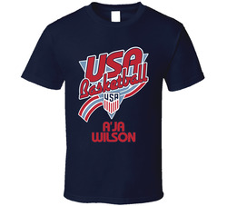 A'ja Wilson Team Usa Basketball Paris 2024 T Shirt