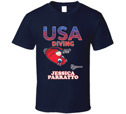 Jessica Parratto Team Usa Diving Paris 2024 Fan T Shirt
