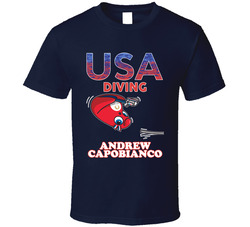 Andrew Capobianco Team Usa Diving Paris 2024 Fan T Shirt