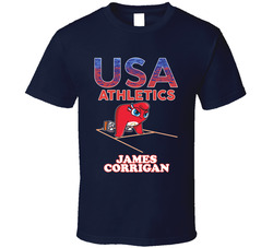 James Corrigan Team Usa Athletics Paris 2024 Fan T Shirt