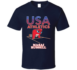 Masai Russell Team Usa Athletics Paris 2024 Fan T Shirt